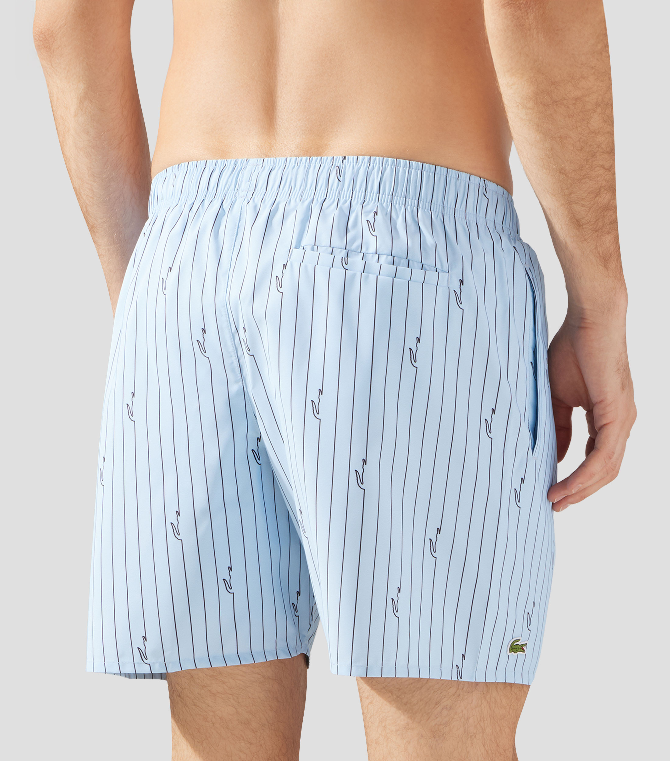 Traje de baño largo rayas Hombre